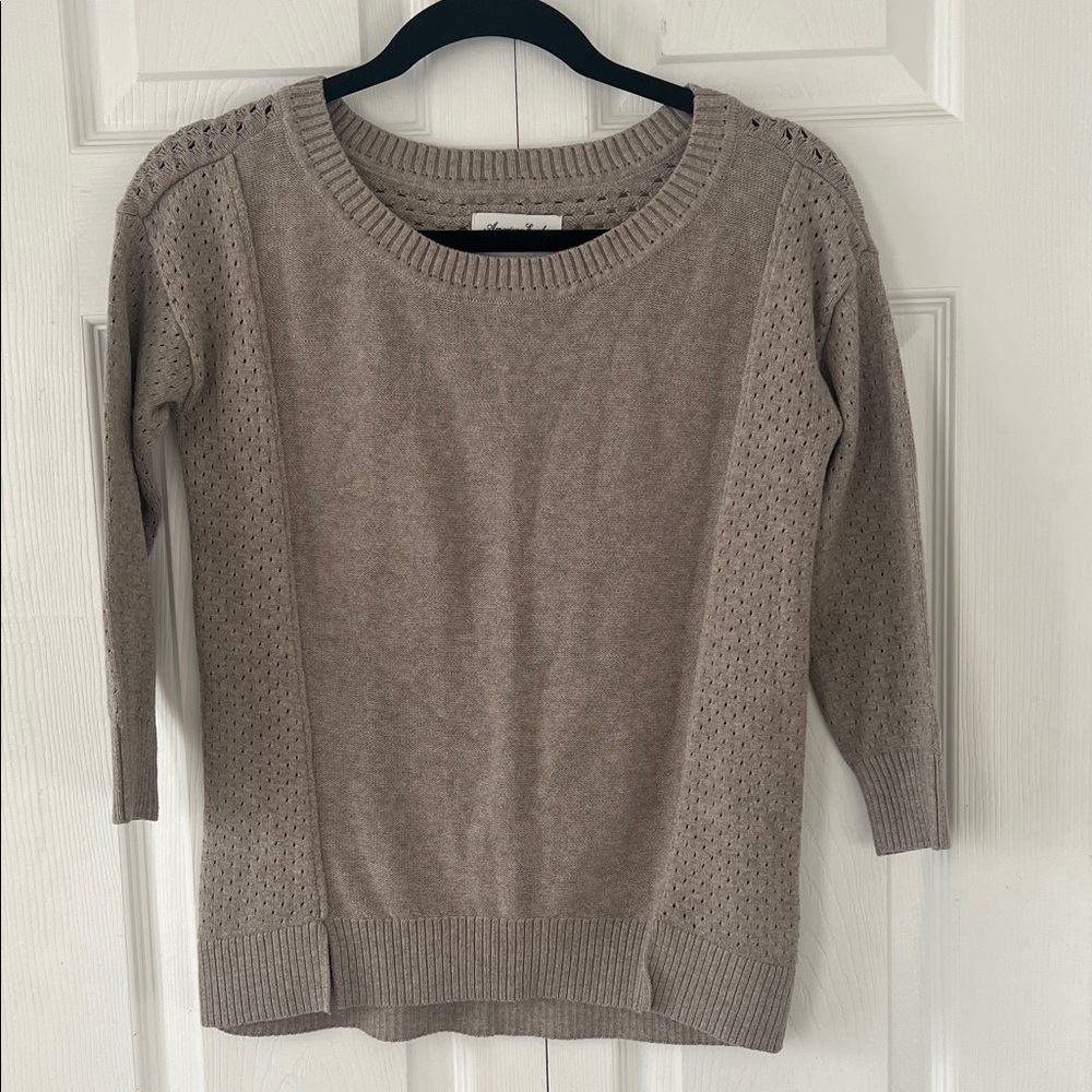 American Eagle Outfitters Taupe Crew Neck Sweater